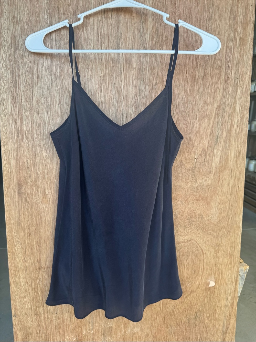 J. Crew 100% Silk Navy V-Neck Camisole